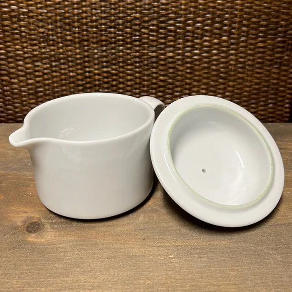 Dansk Bistro Christianshavn Blue - Vintage Cream & Sugar Jar Lid Set NWOT - Picture 11 of 16